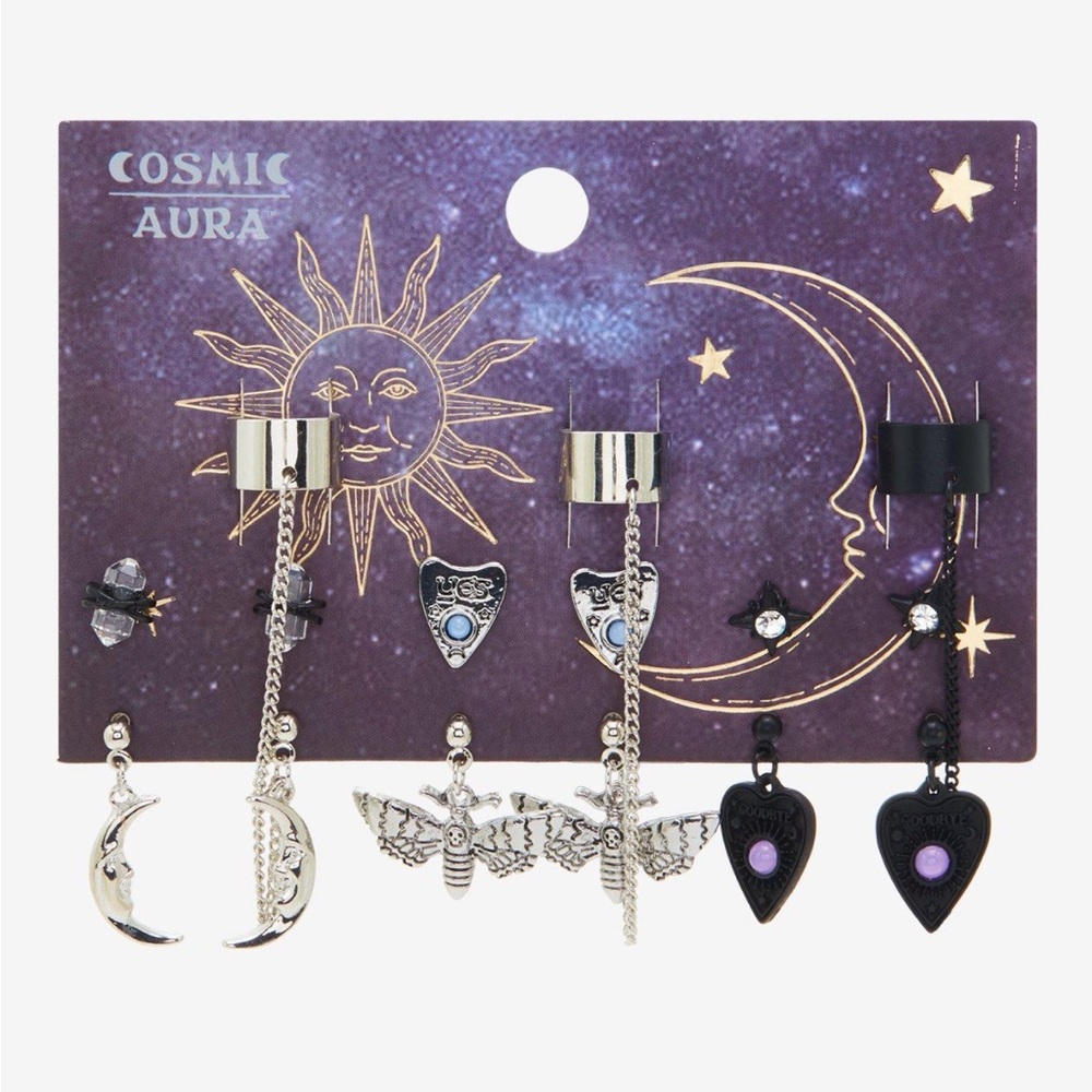 Comic Aura Planchette Moth Cuff Earring Set Hot Topic Witchy